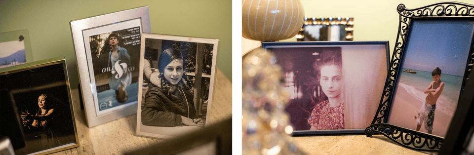 Images showing framed family photographs