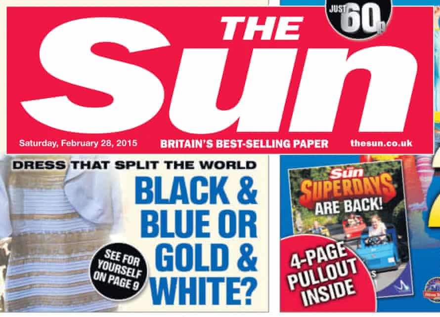 The Sun front page 28 February 2022 featuring #TheDress