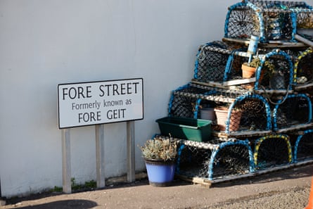 Creels in the street at Johnshaven reflect the village’s fishing heritage.