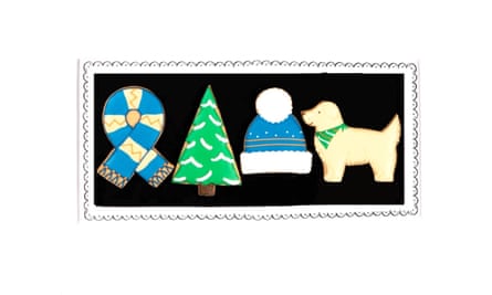 Biscuiteers Letterbox biscuits Winter walk