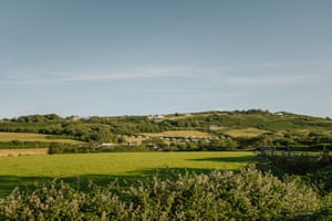 The view back up to the caravan park from the coast. Being only a small site, the caravan park is closeknit community.