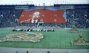 The opening ceremony of the Moscow Olympics in 1980.