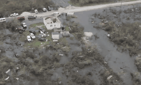 A screengrab from ABS TV showing the damage caused by Hurricane Irma in Barbuda.