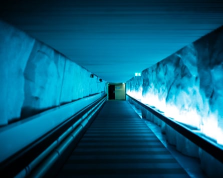 The underground levels of a hotel in Helsinki