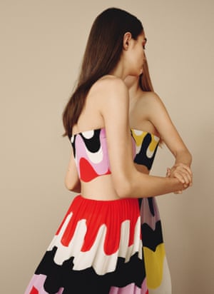 A printed top and skirt from the spring/summer 2017 Collection.