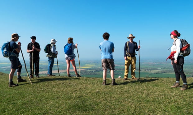 Pilgrims in the South Downs.