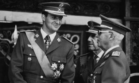 King Juan Carlos of Spain and General Franco in 1969.