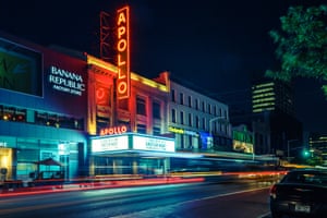 The Apollo Theatre at 1 25th Street in the Harlem neighbourhood of Manhattan.