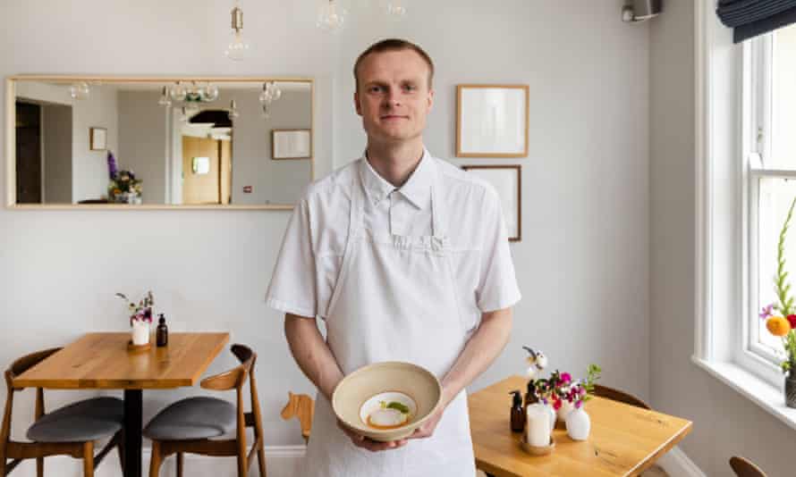 Alex Nietosvuori, chef/owner of Hjem Scandinavian restaurant in Hexham, Northhumberland, with his baked cod and Northumbrian ’nduja sauce