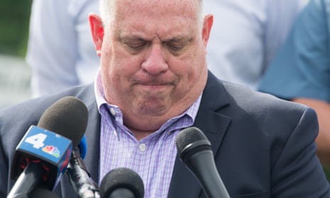 Larry Hogan speaks during a press conference following a shooting in Annapolis, Maryland last June.