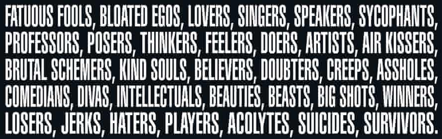 Barbara Kruger, Untitled (Characters), 2016/2020