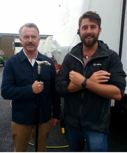 Matt and Sam Neill on the last day of shooting Peaky Blinders, season two.