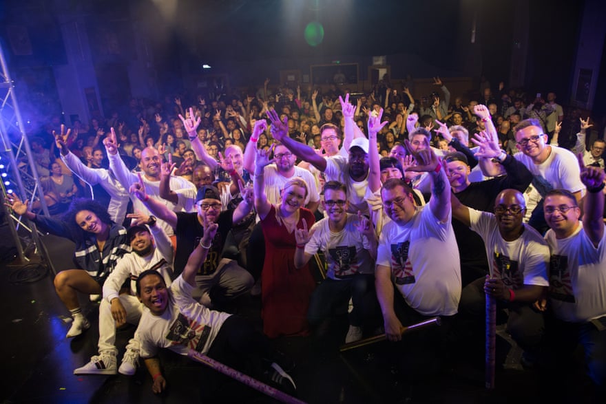 Revellers at a deaf rave