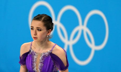 Figure skater Kamila Valieva at the 2022 Winter Olympics.