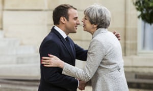 EmmanuelMacron greets Theresa May