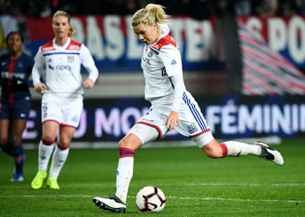 Ada Hegerberg in action for Lyon against PSG last month