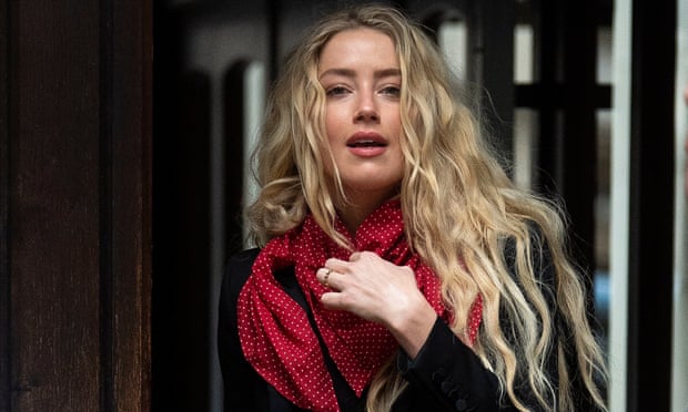 Amber Heard arrives at the high court on Thursday