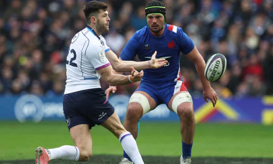 Ireland remain in hunt for Six Nations title but their fate rests in Paris | Six Nations 2022 1 Scotland’s Blair Kinghorn in action against France in the 2022 Six Nations. He will start against Ireland at fly-half.