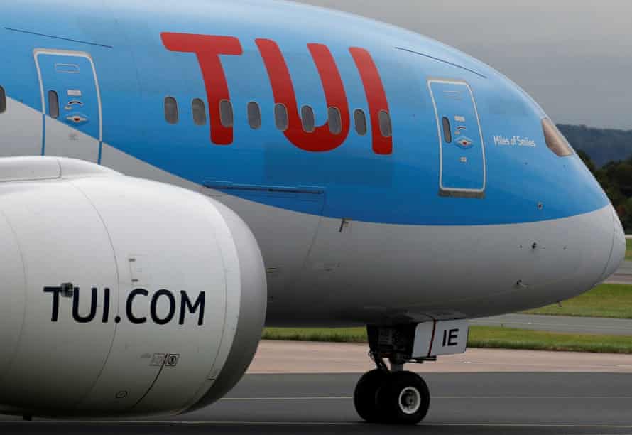 A Tui jet prepares to take off 