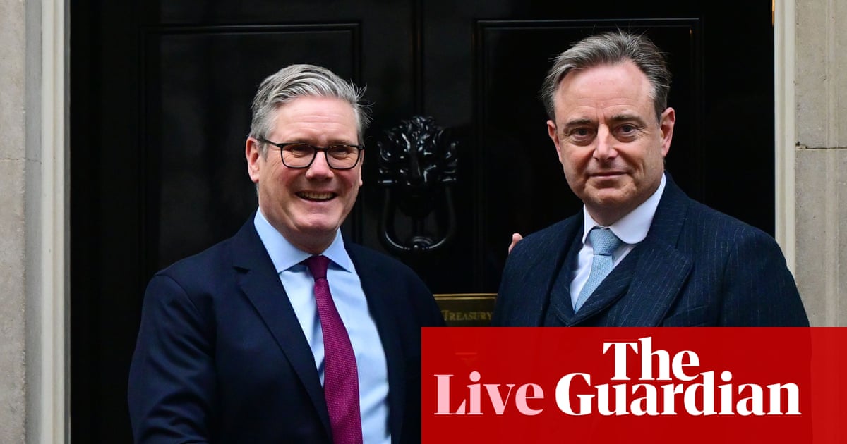 Belgian PM meets Starmer in London as debate continues on using frozen Russian assets for Ukraine – Europe live