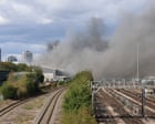 Large fire near Wembley Stadium disrupts tube and rail services
