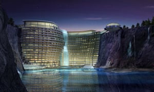 The Shanghai quarry hotel will feature two storeys that are underwater.