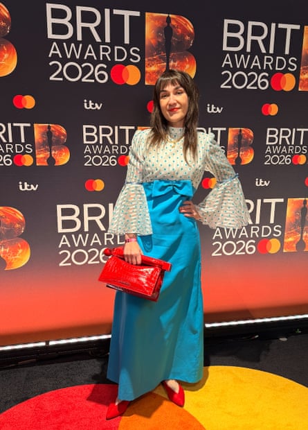 Deb Grant at the 2026 Brit Awards in her secondhand dress.