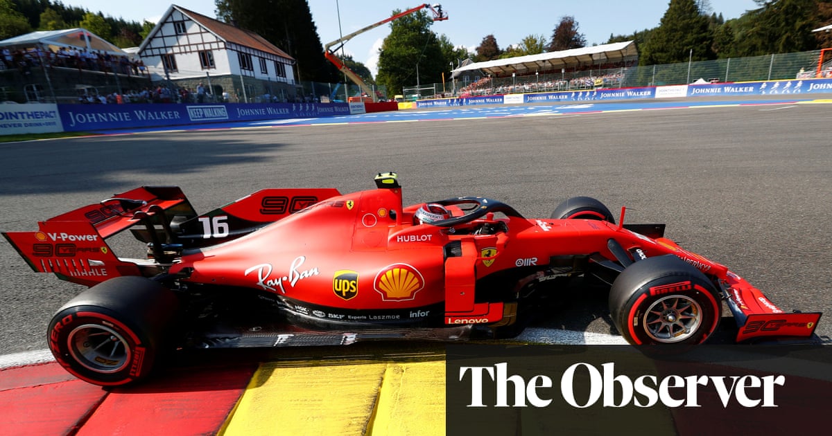 Charles Leclerc on Belgian F1 GP pole in Ferrari lockout with Vettel