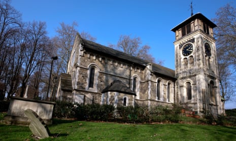 The Parish of Old St Pancras church in Camden, north London.