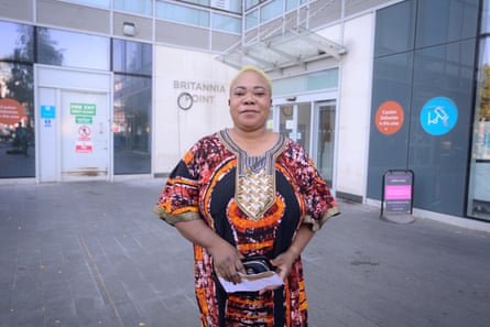 Benice Bodah stood at the entrance to the Britannia Point building