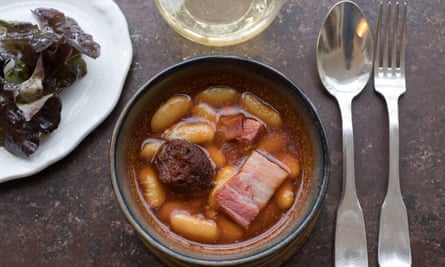 Fabada Asturiana, the region’s traditional stew, as cooked by Michelin-starred chef Nacho Manzano.