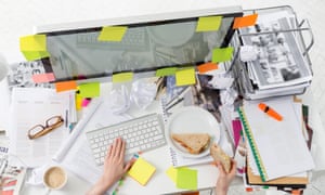 Lunch at desk by computer