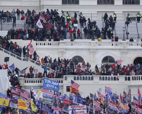 Pro-Trump protesters occupy the US Capitol.
