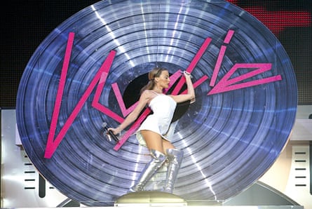 Kylie performing Can’t Get You Out of My Head the 2002 Brit awards.