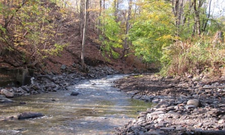 The Quassaick Creek, after the Stroock dam was torn down.