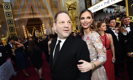 Harvey Weinstein with his wife, Georgina Chapman, at the 2016 Oscars.