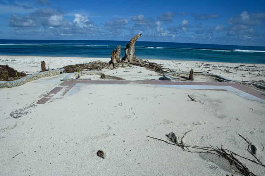The site where the Ha’atafu beach resort stood on the west coast of Tongatapu, Tonga’s main island