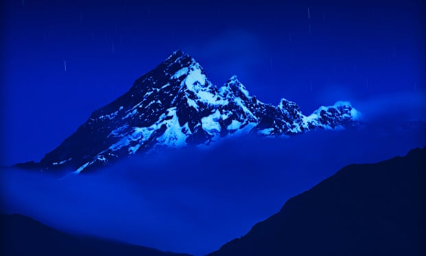 El Altar, an extinct volcano in Ecuadorian Andes at night
