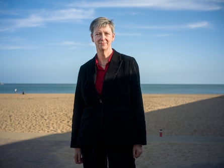 Polly Billington on the beach