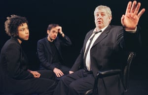 With Paul Higgins and Peter Wight in Martin Crimp’s Face to the Wall at the Royal Court, 2002
