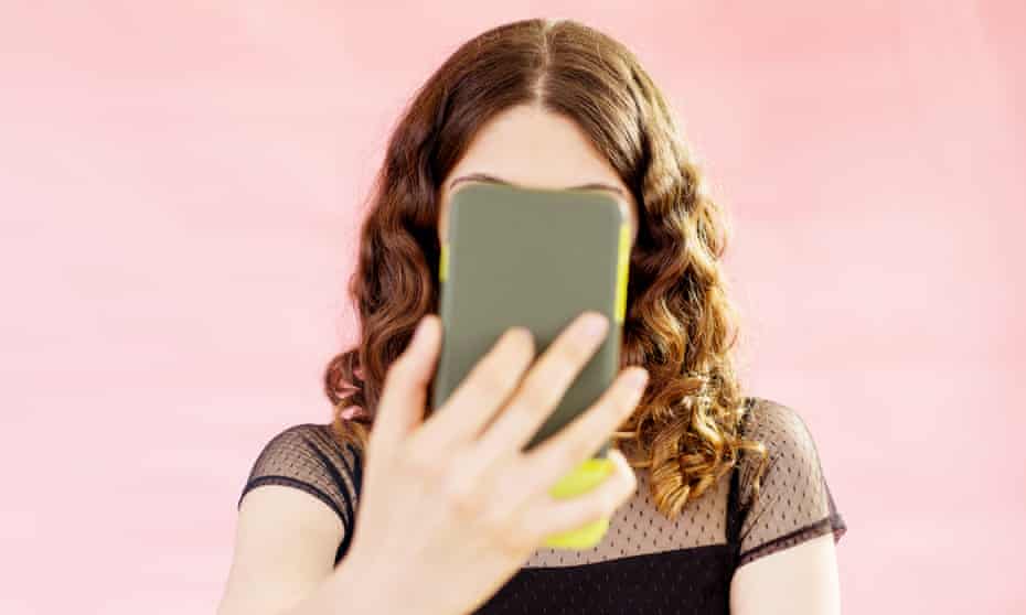 Girl using smartphone