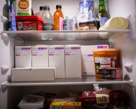 Her medicine in the fridge