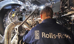 Rolls-Royce worker with the company’s MT30 engine