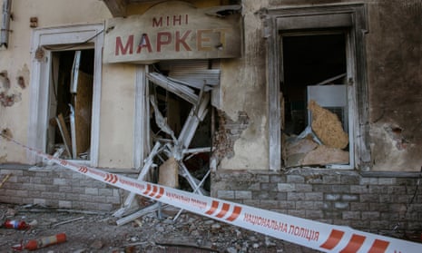 A damaged market after the Russian attack in Chernihiv