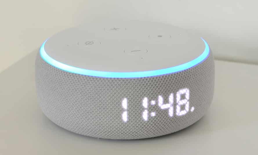 The Amazon Echo Dot with Clock.
