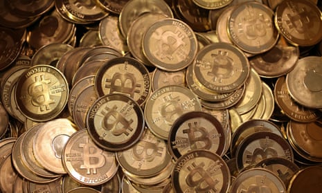 A pile of bitcoin