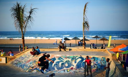 Skateboarding in Durban, South Africa
