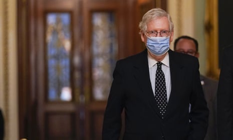 Senate Majority Leader Mitch McConnell of Ky., walks from the Senate floor to his office on Capitol Hill in Washington.