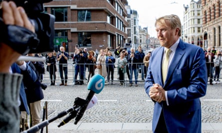 King Willem-Alexander makes a statement in Amsterdam on 5 October 2023