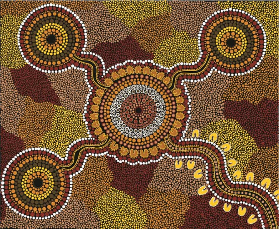 Aboriginal dot painting.